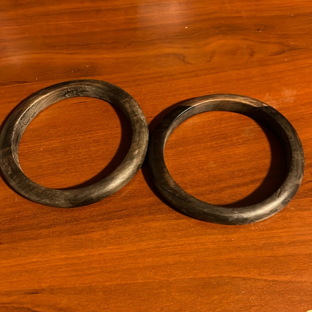 Dark brown wood bangles